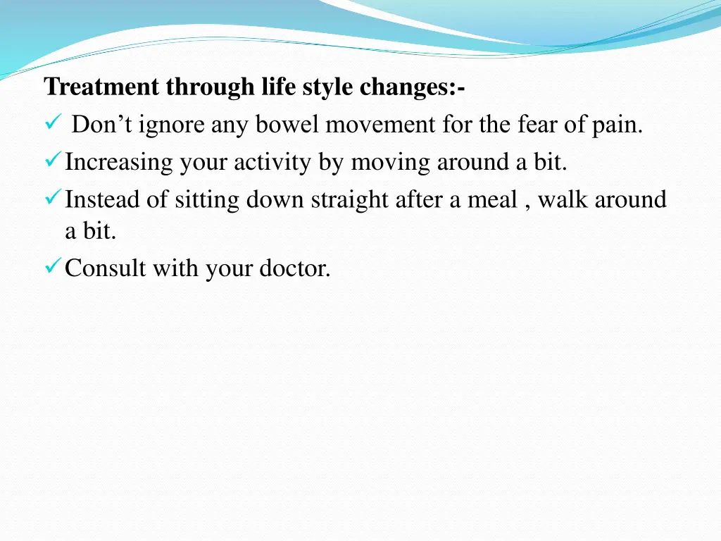 treatment through life style changes don t ignore