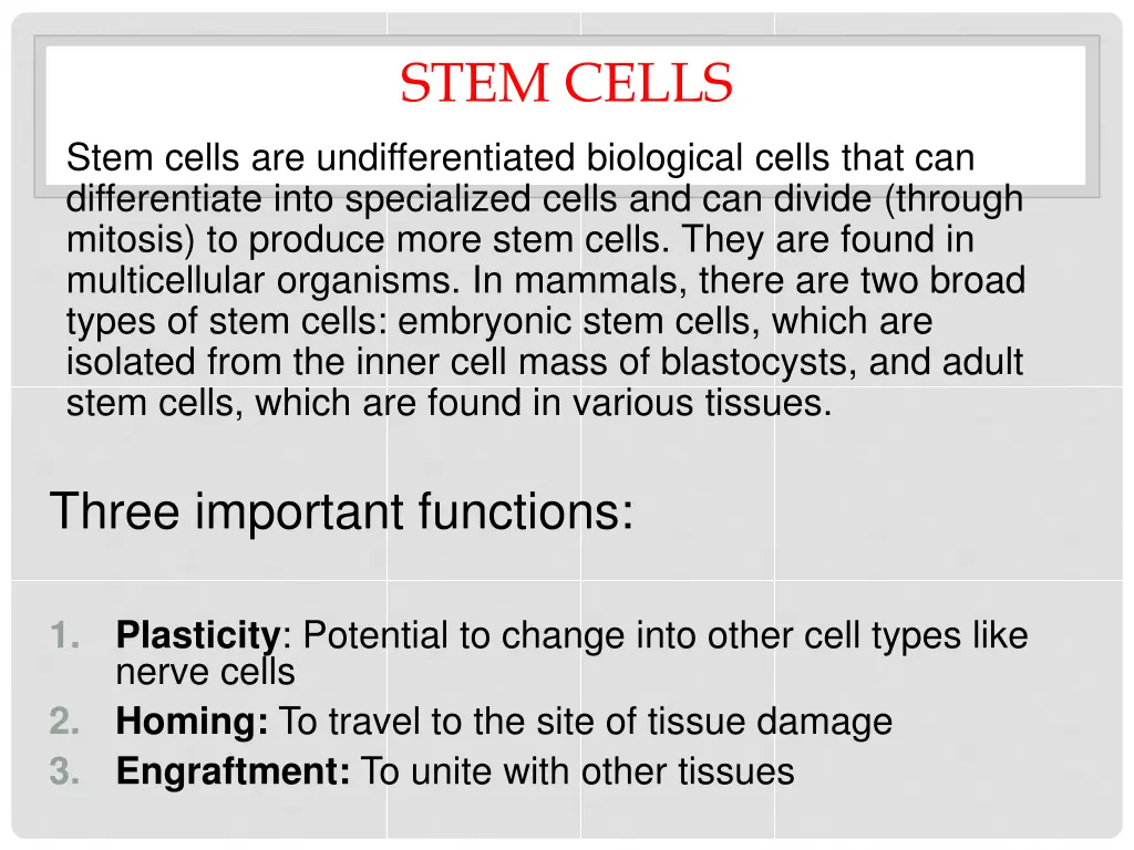 stem cells