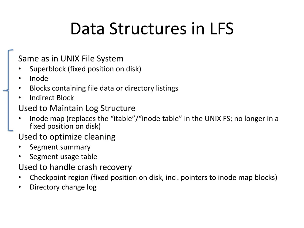 data structures in lfs 1