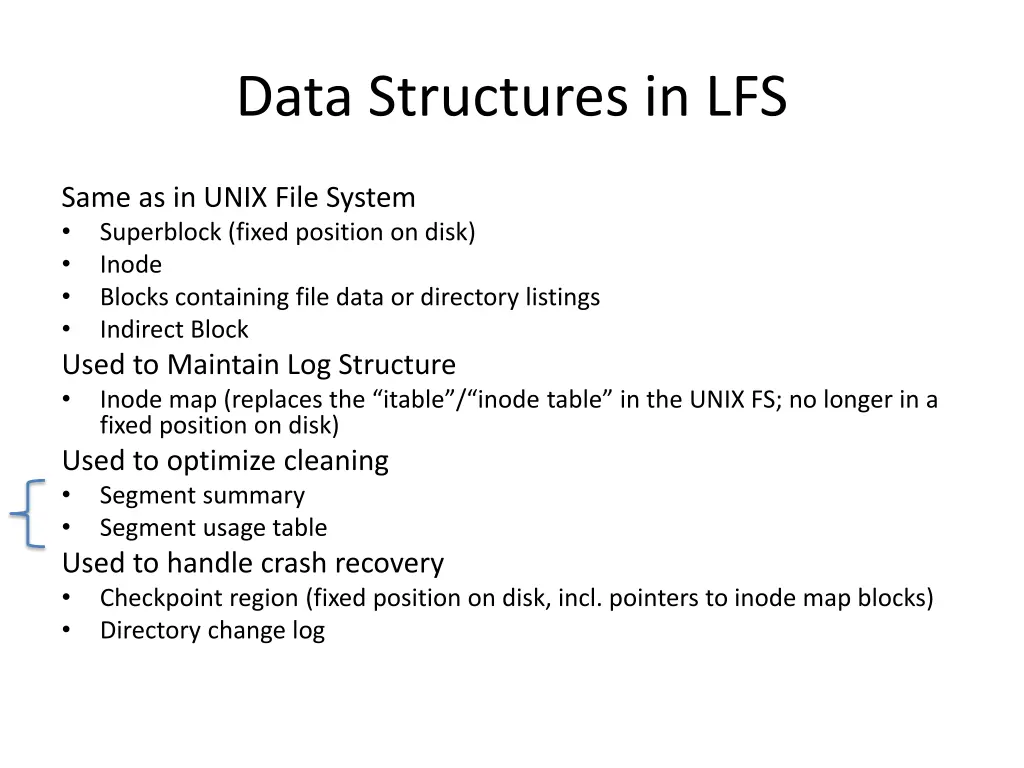 data structures in lfs 2