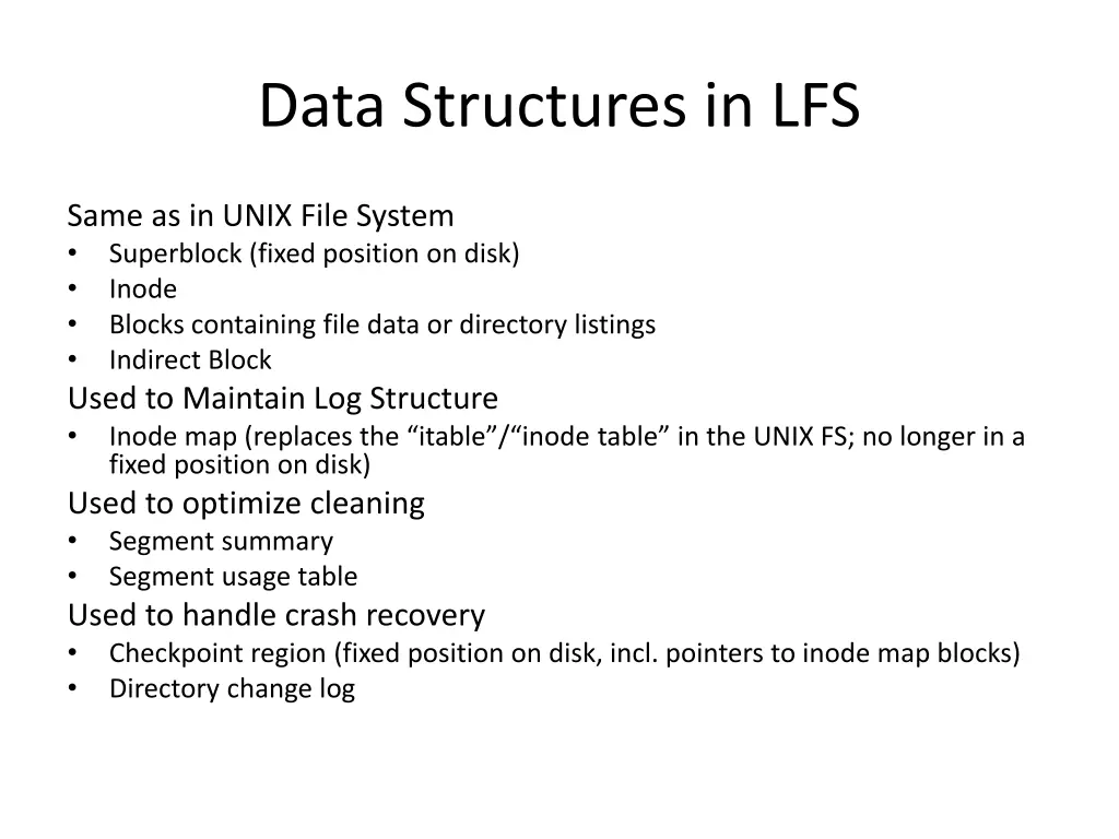 data structures in lfs