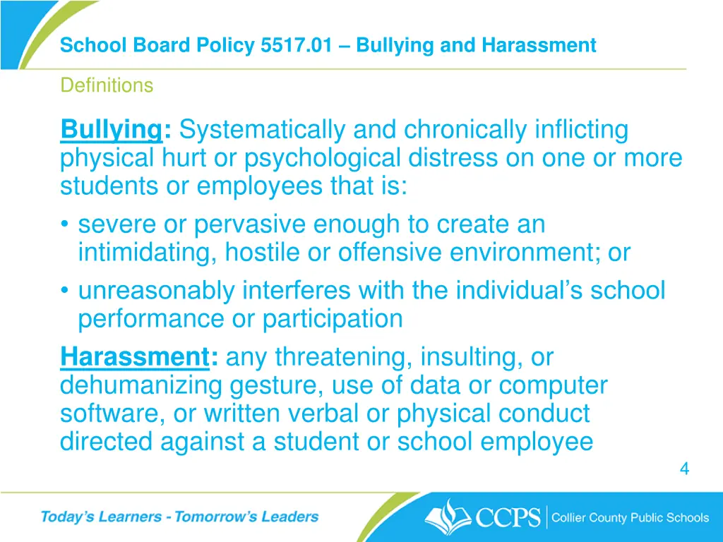 school board policy 5517 01 bullying 3