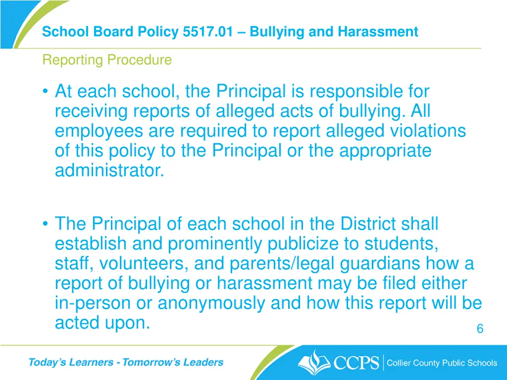 school board policy 5517 01 bullying 5