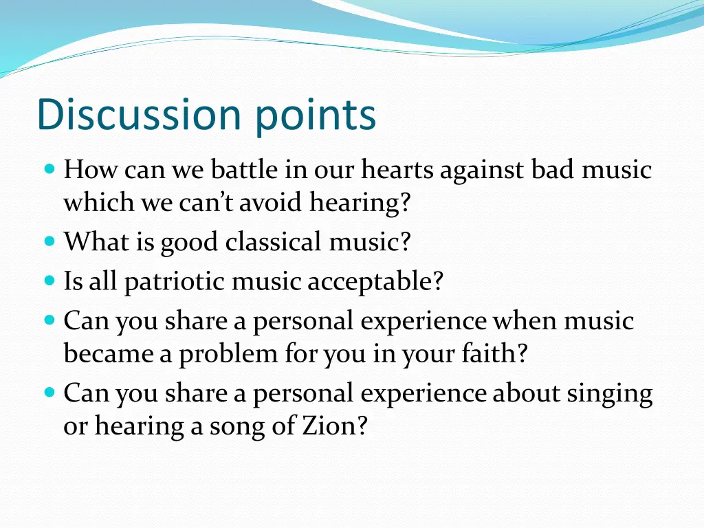 discussion points