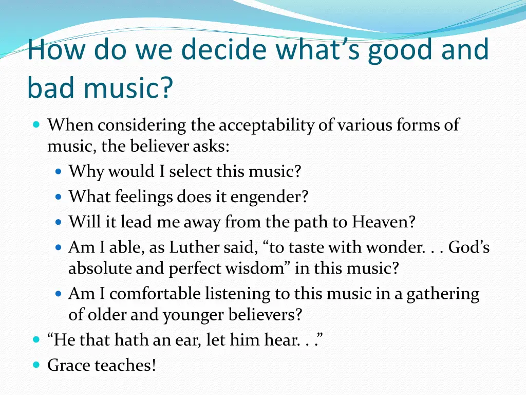 how do we decide what s good and bad music