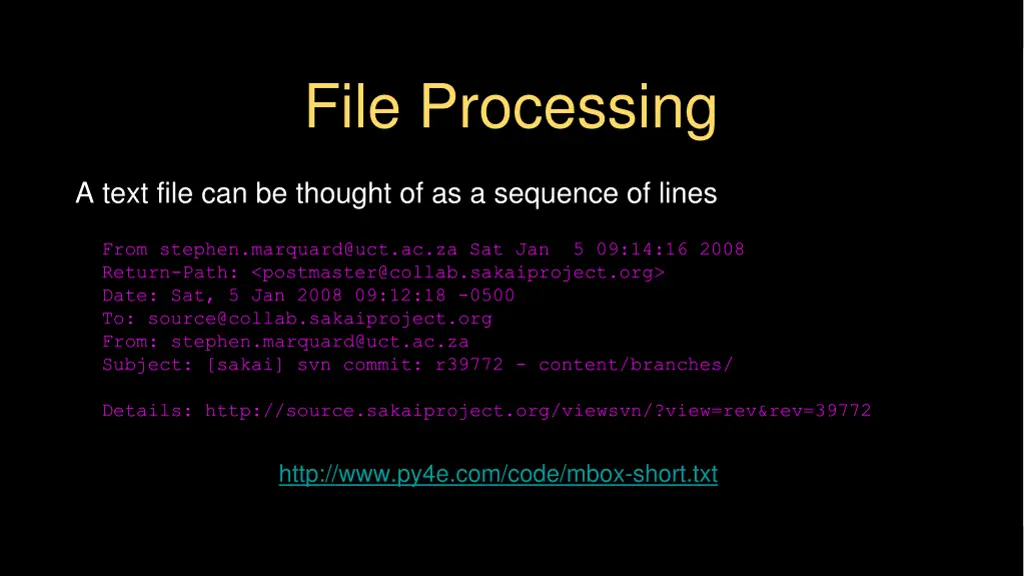 file processing