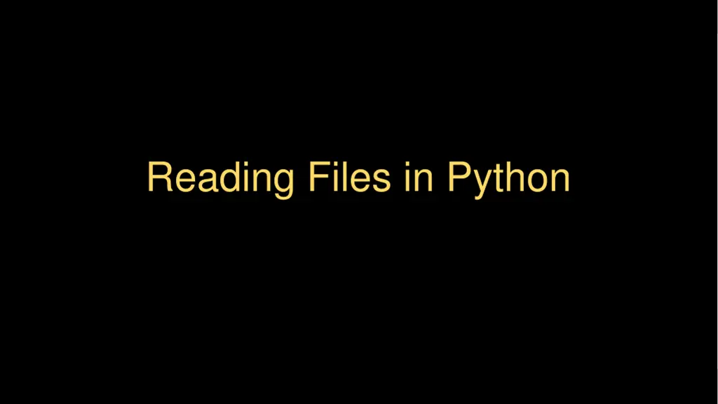 reading files in python