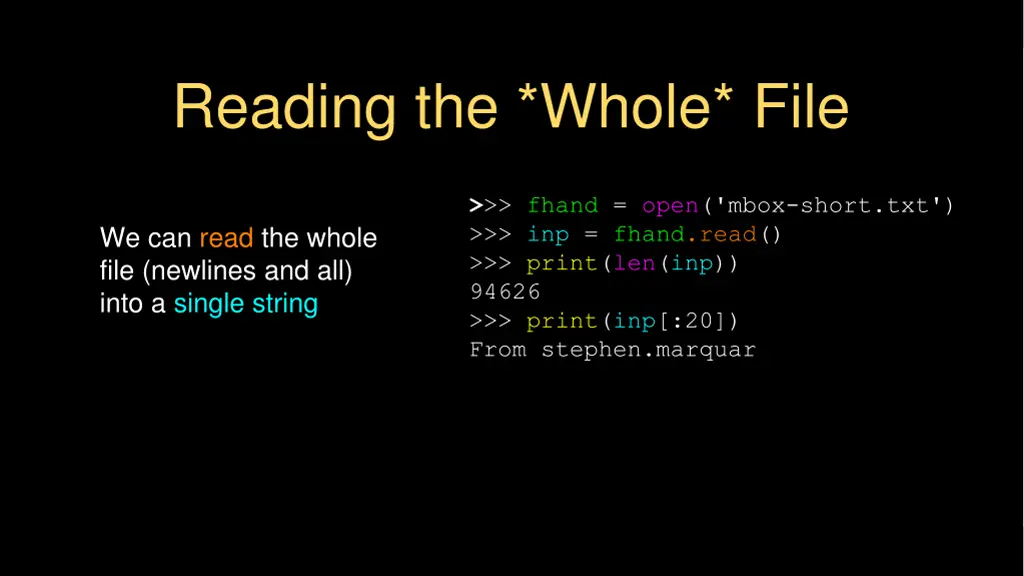 reading the whole file
