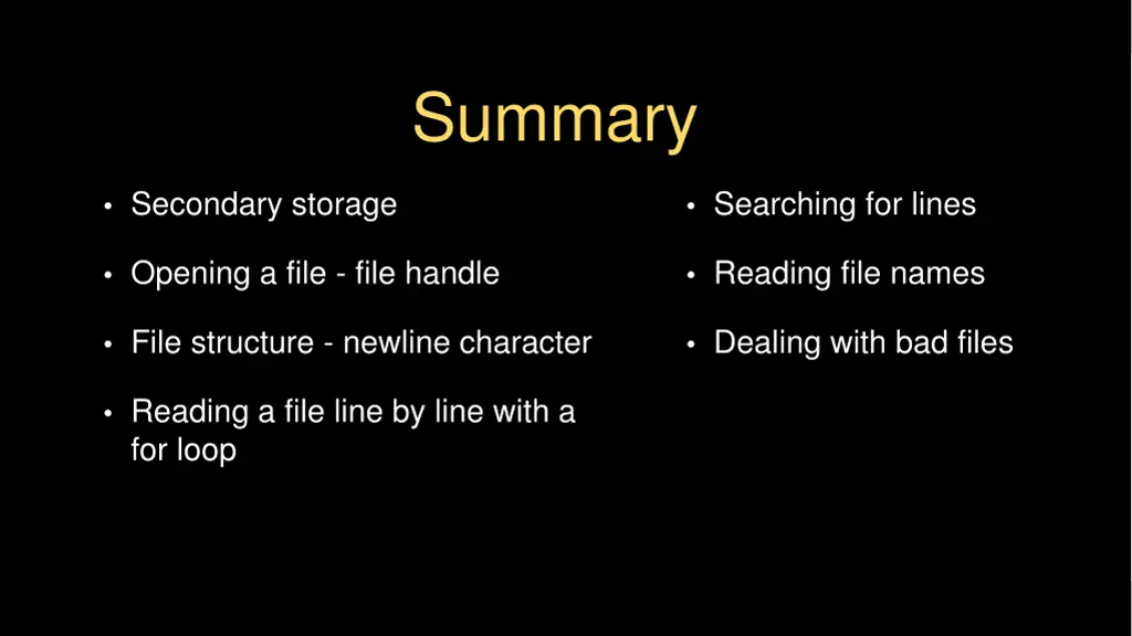 summary