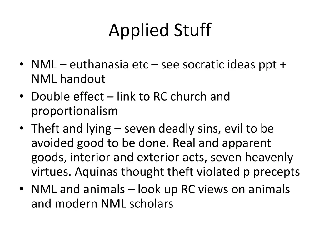 applied stuff