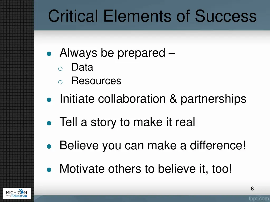 critical elements of success
