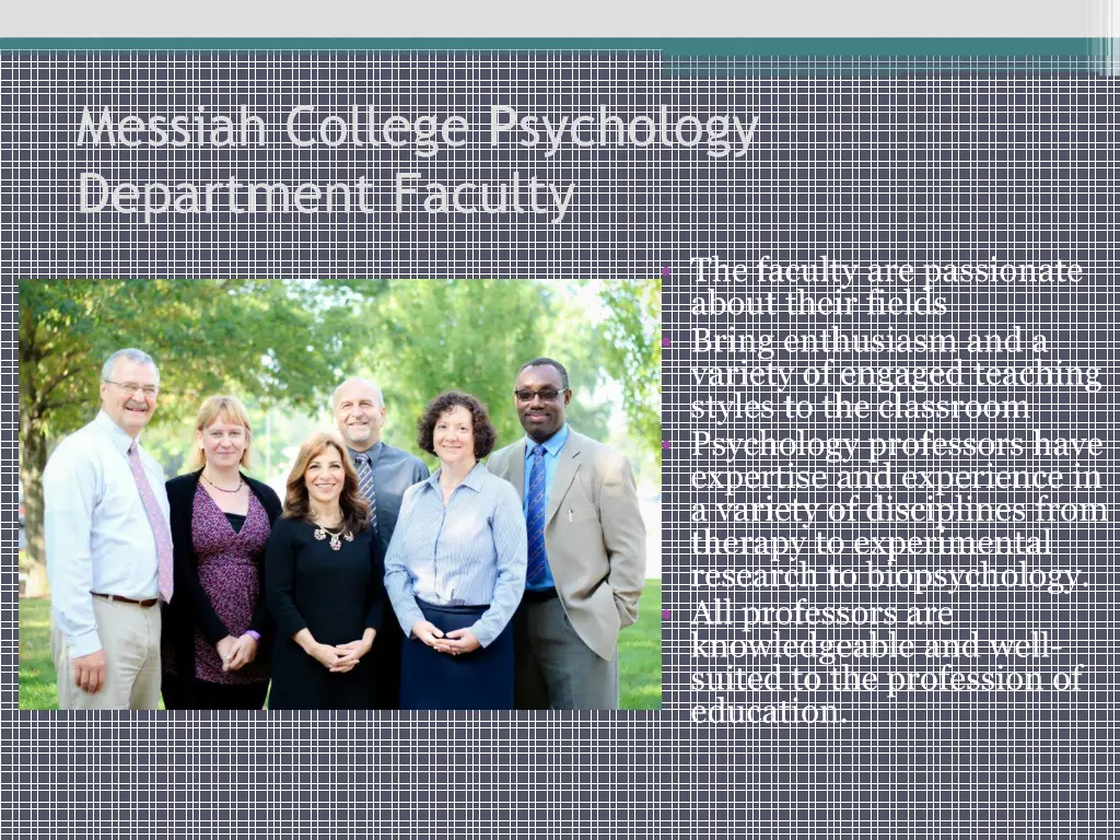 messiah college psychology department faculty