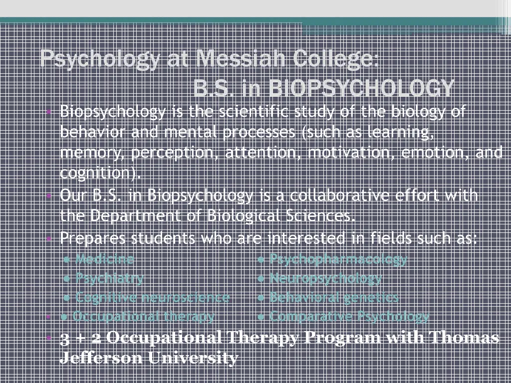 psychology at messiah college