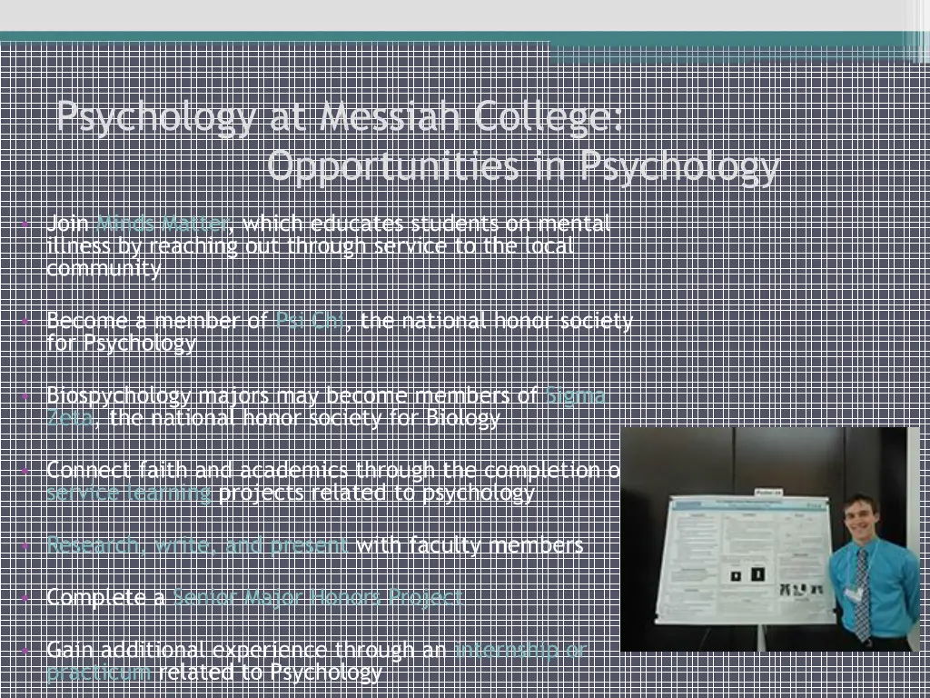 psychology at messiah college opportunities