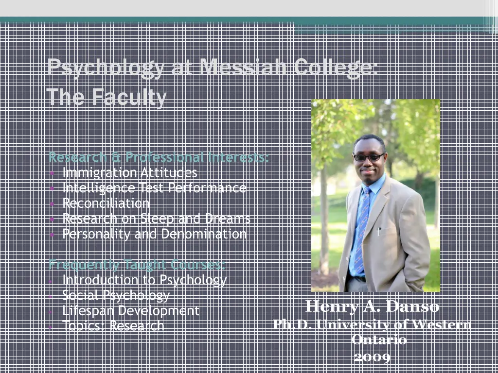 psychology at messiah college the faculty 2