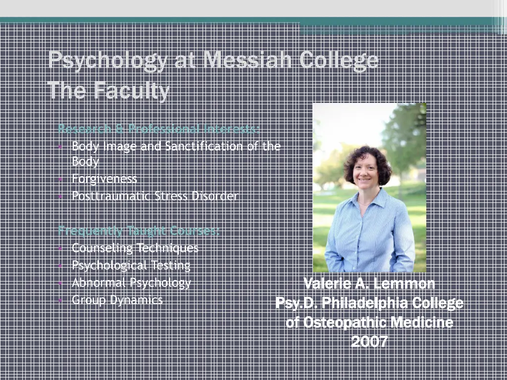 psychology at messiah college the faculty 5