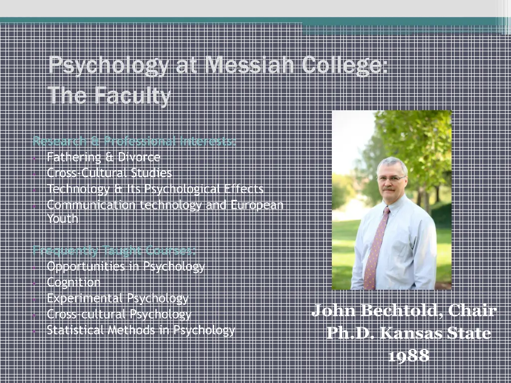 psychology at messiah college the faculty