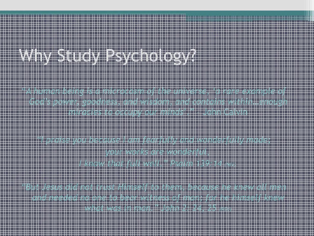 why study psychology