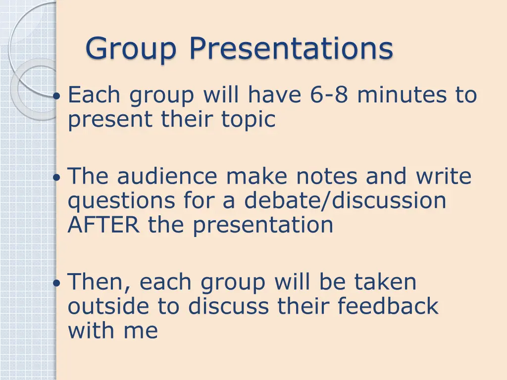 group presentations