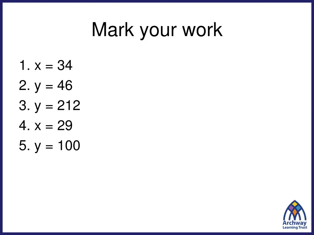 mark your work 1