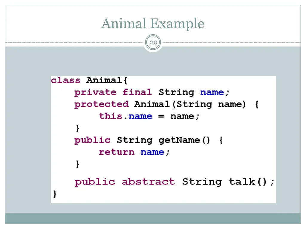 animal example
