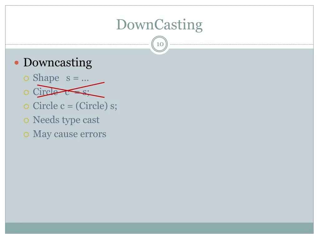 downcasting