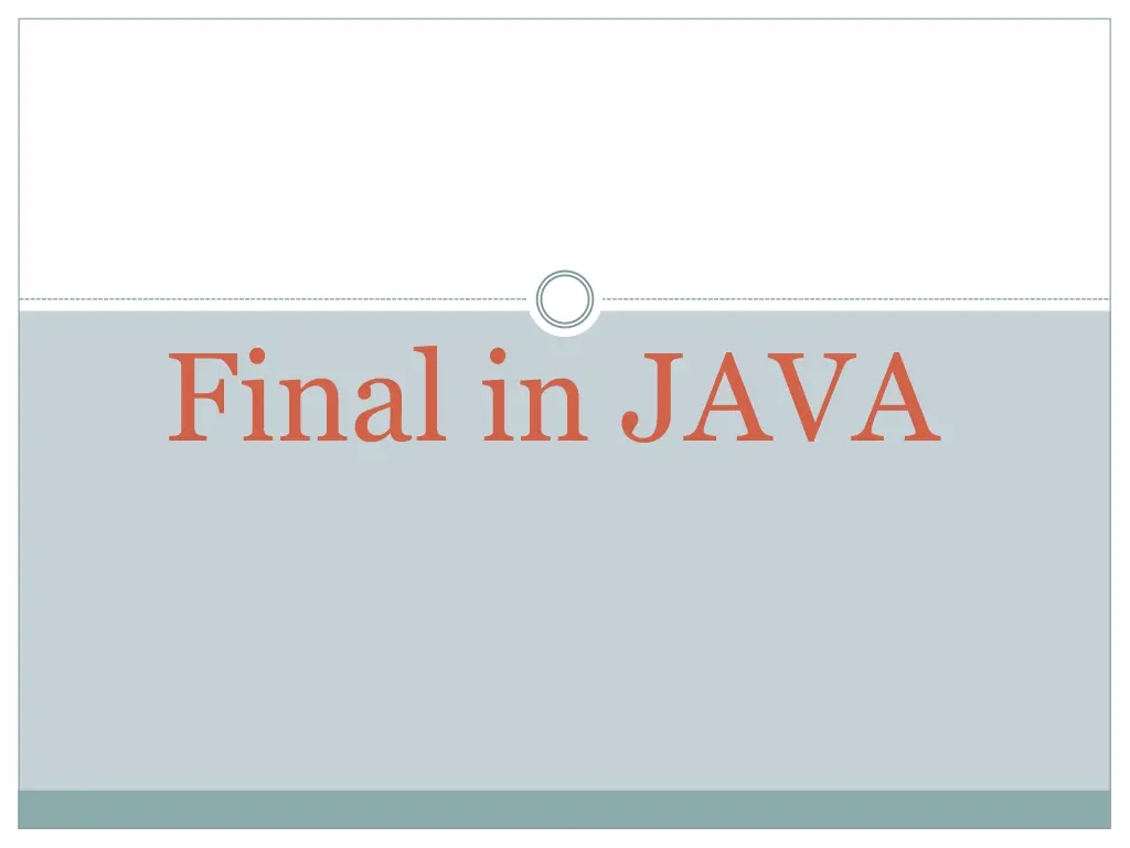 final in java