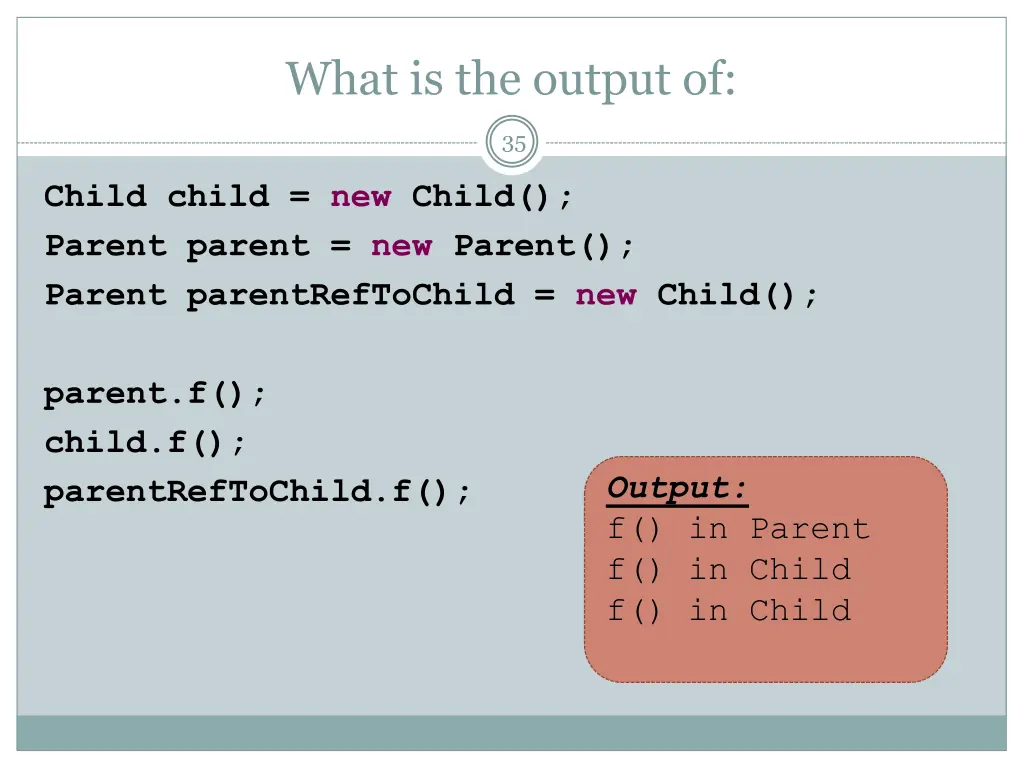 what is the output of
