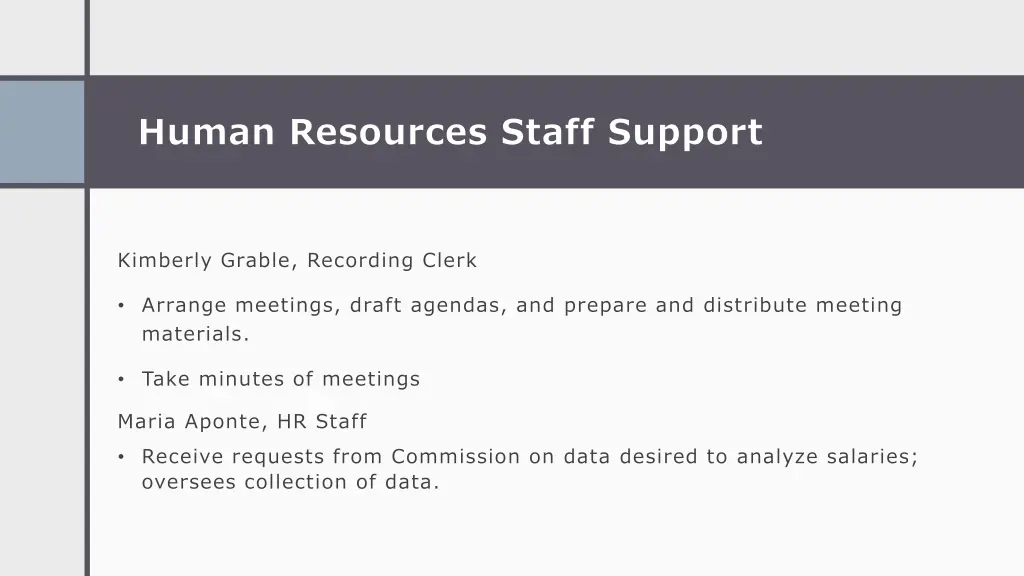 human resources staff support