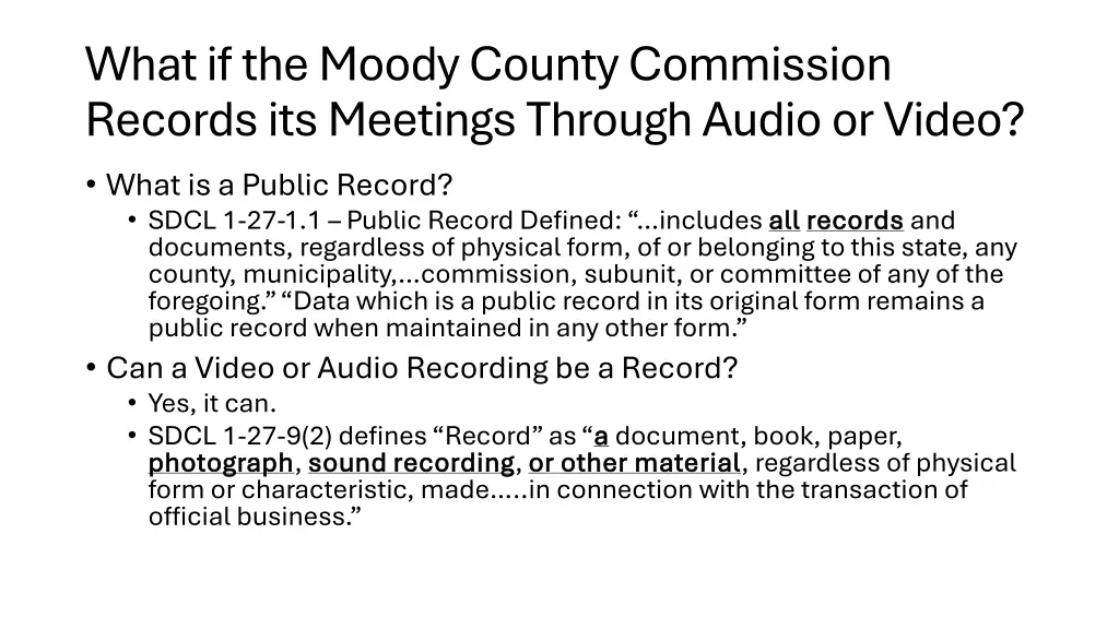 what if the moody county commission records