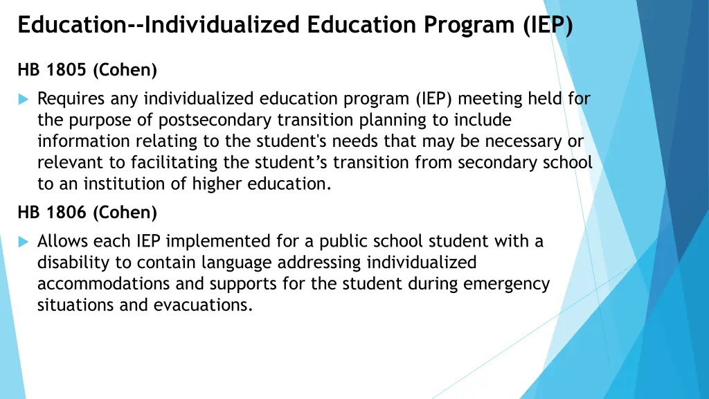 education individualized education program iep