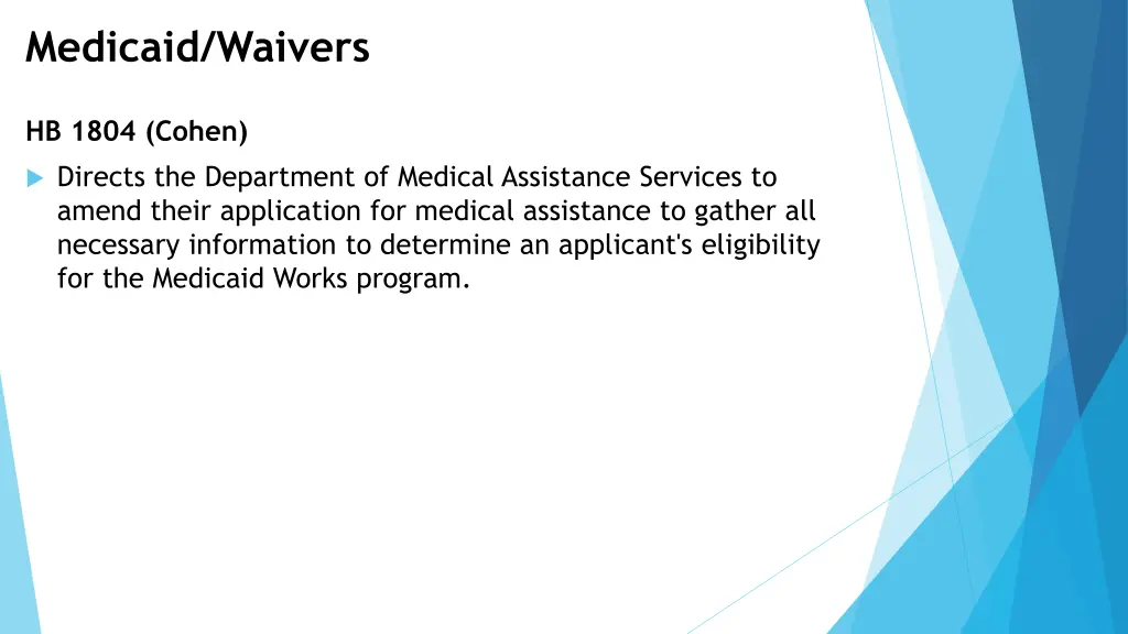 medicaid waivers