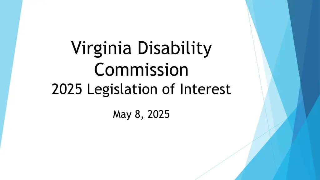 virginia disability commission 2025 legislation