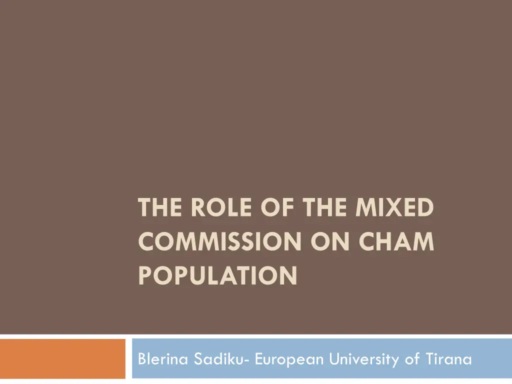 the role of the mixed commission on cham