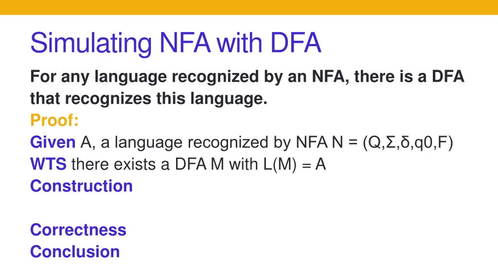 simulating nfa with dfa for any language