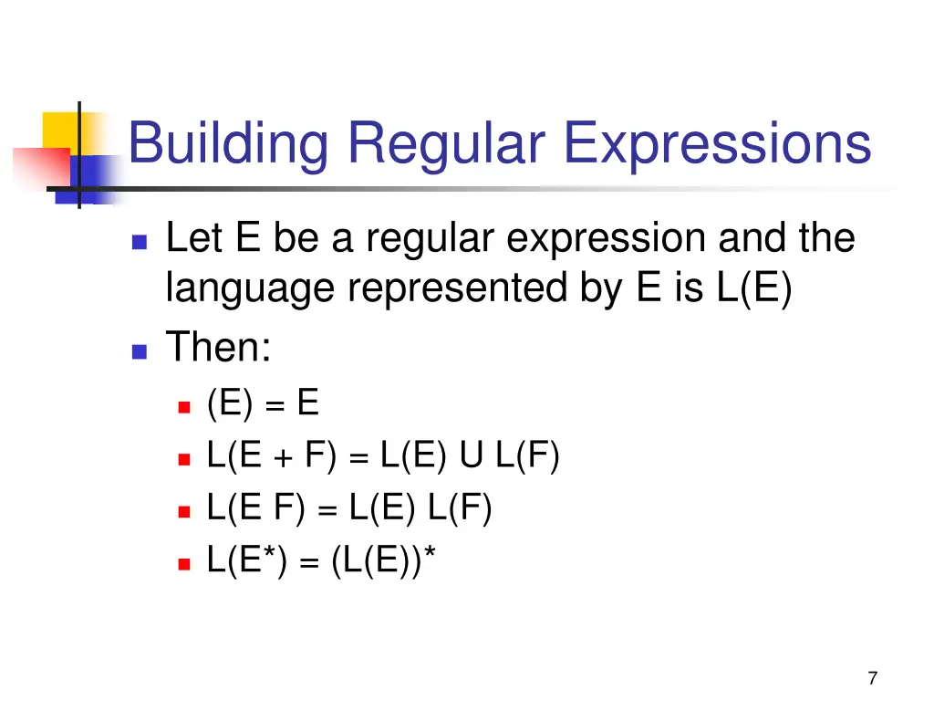 building regular expressions