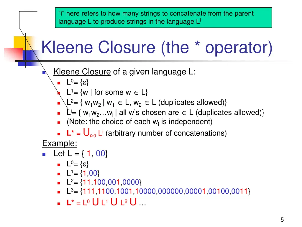 i here refers to how many strings to concatenate