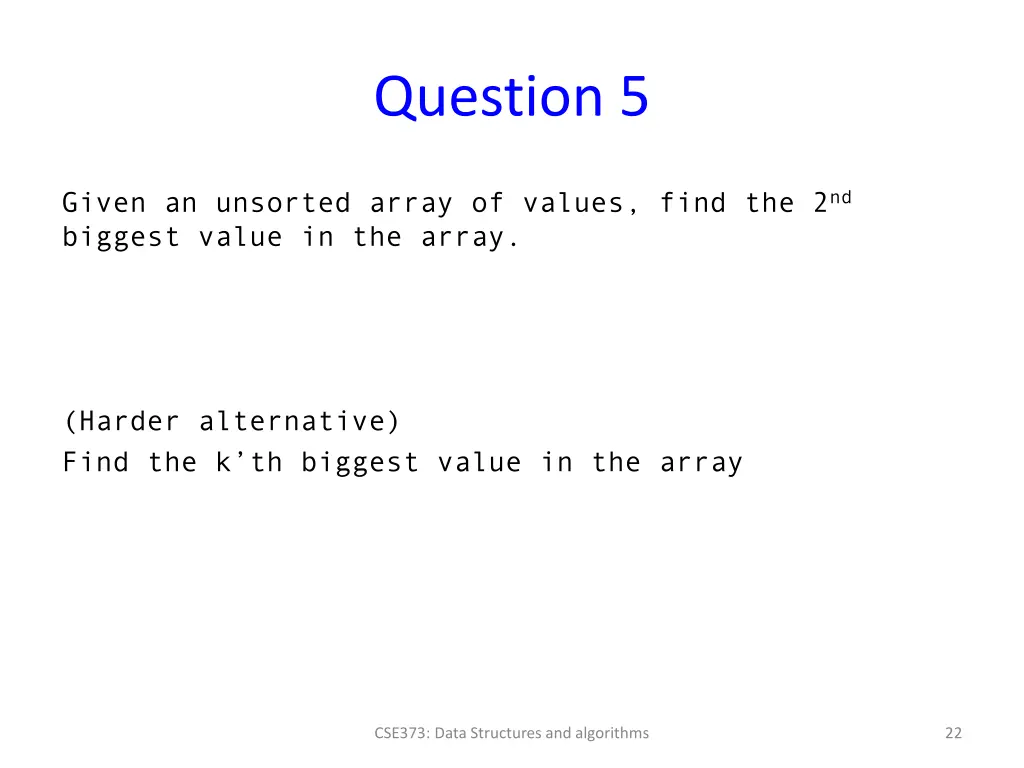 question 5