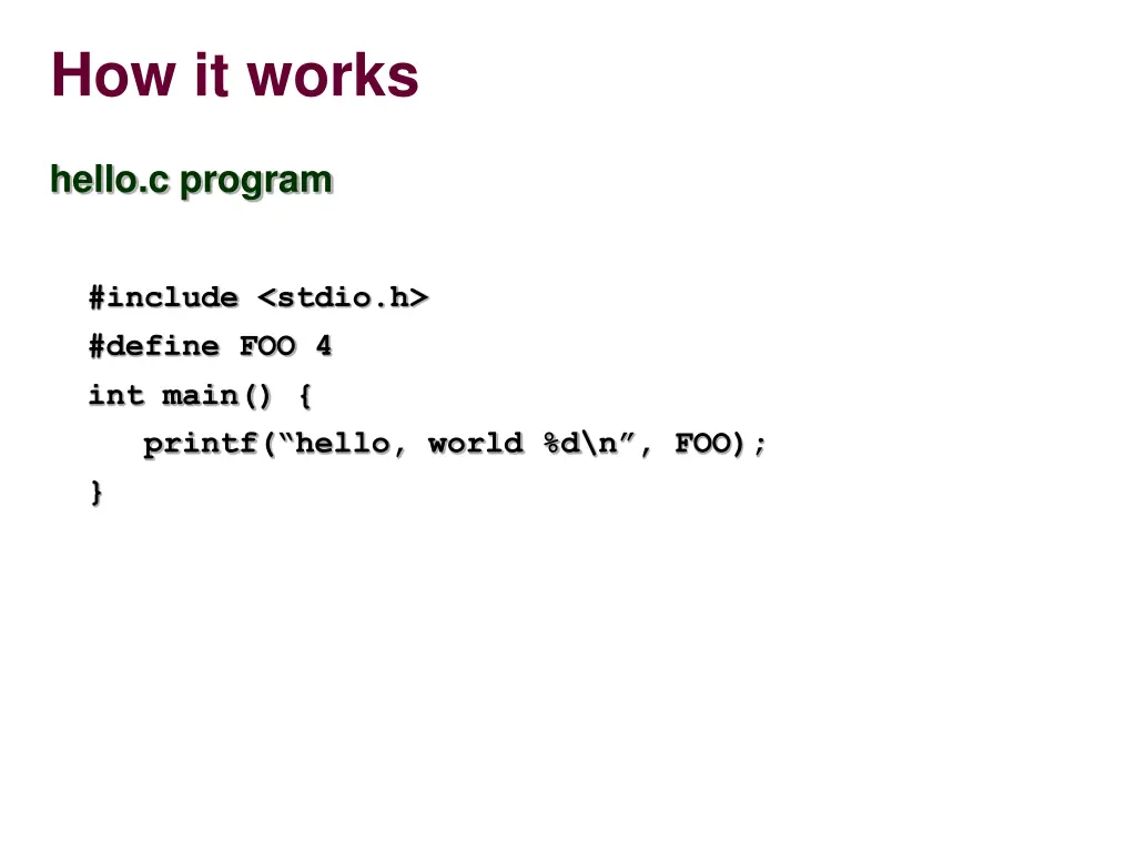 how it works