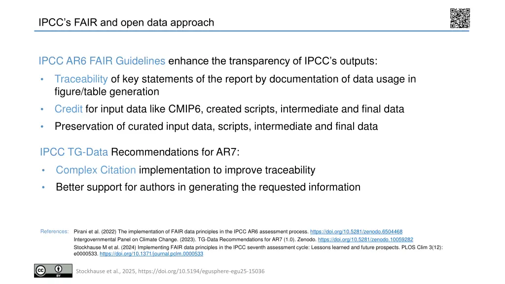 ipcc s fair and open data approach