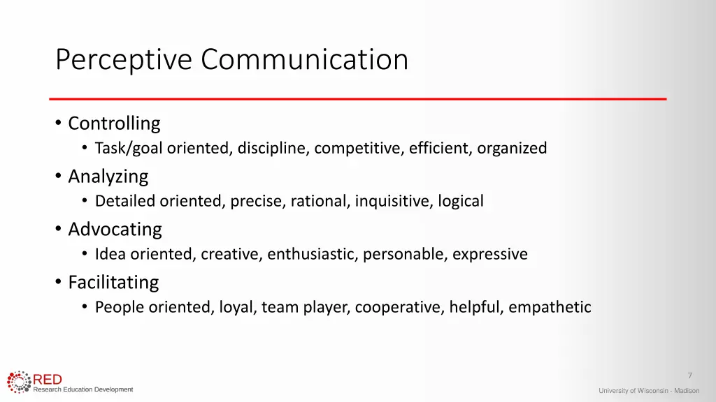perceptive communication 1