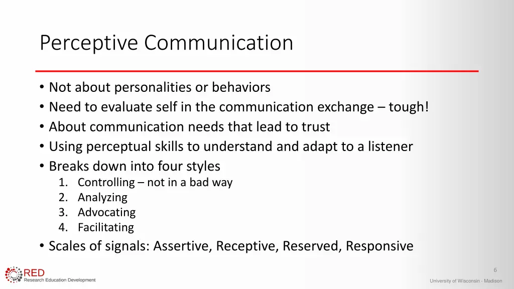 perceptive communication