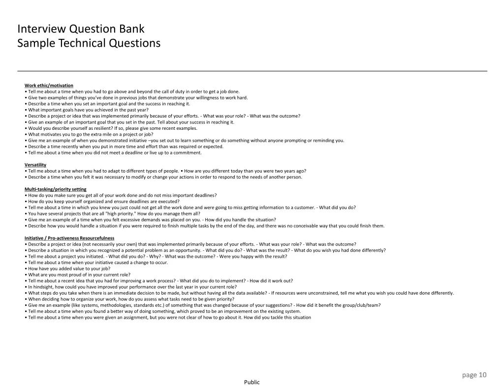 interview question bank sample technical questions 1