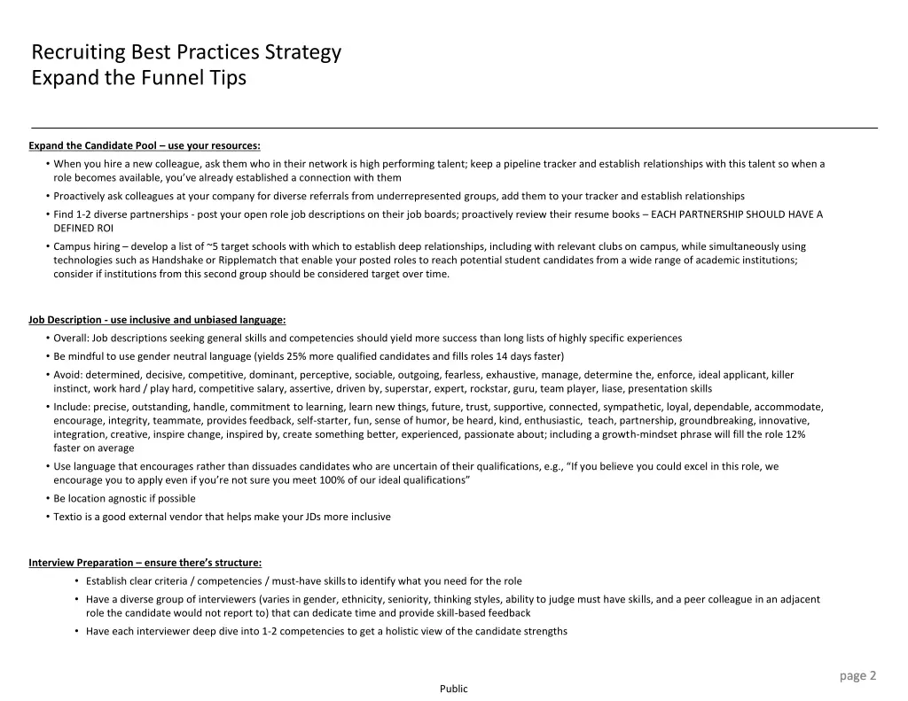 recruiting best practices strategy expand