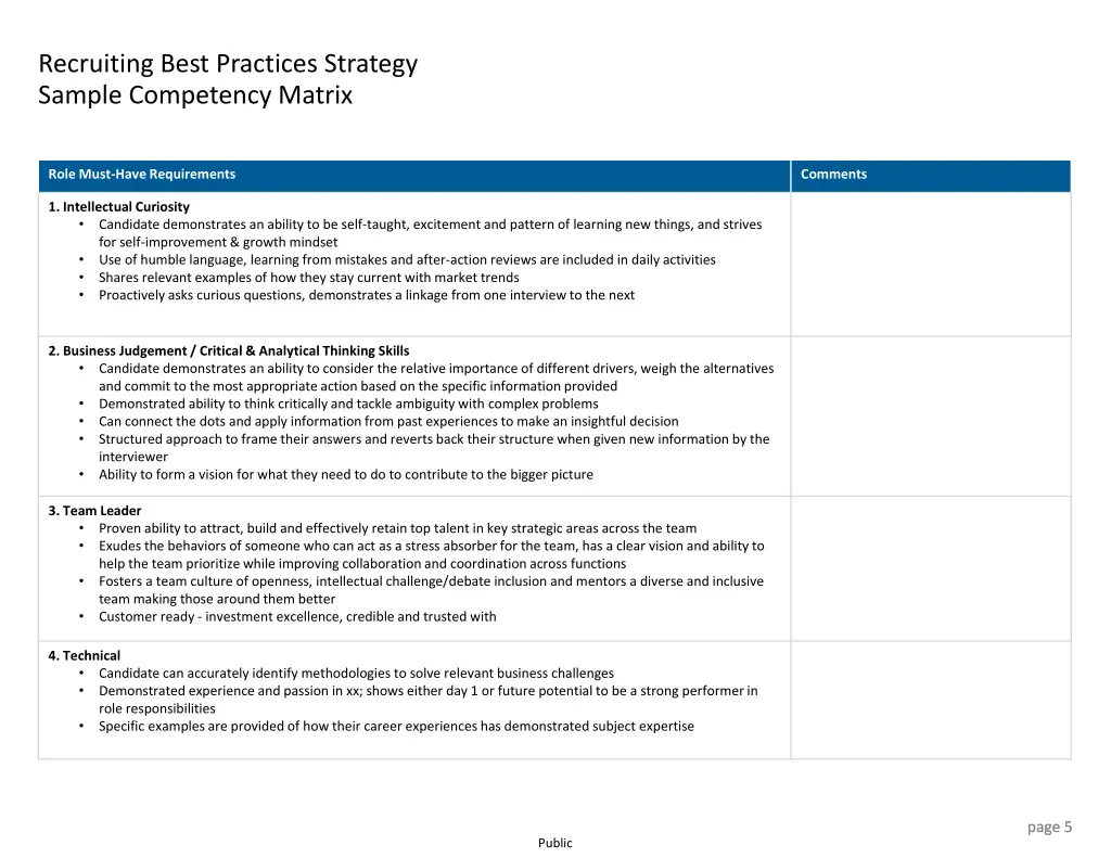 recruiting best practices strategy sample