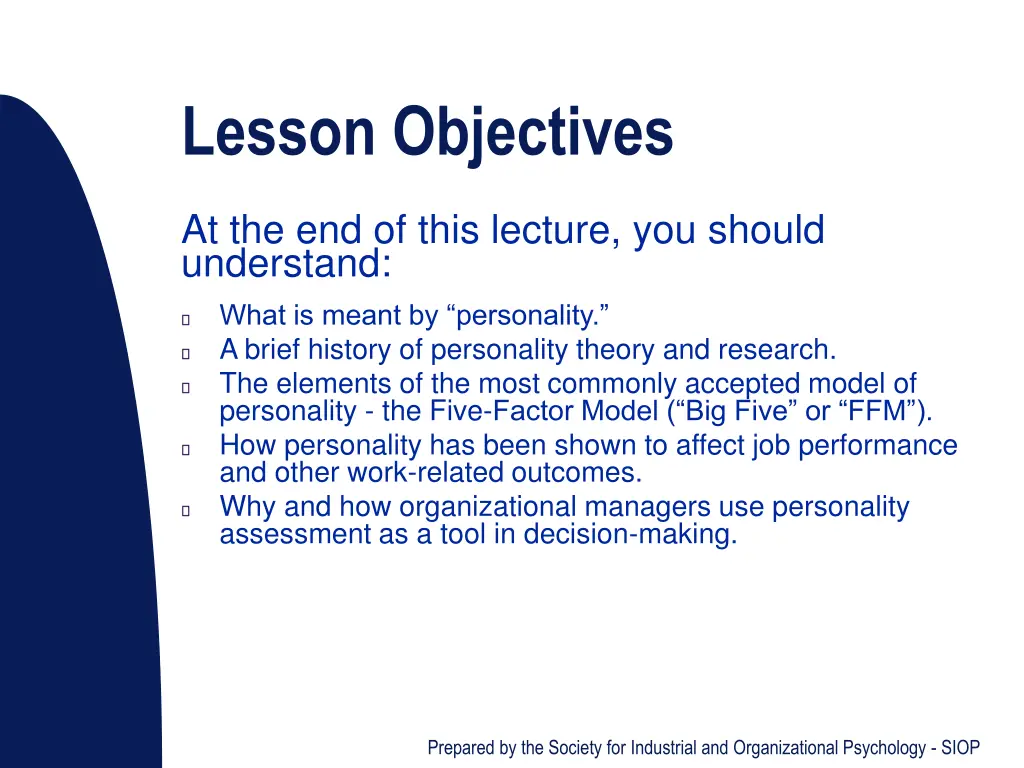 lesson objectives