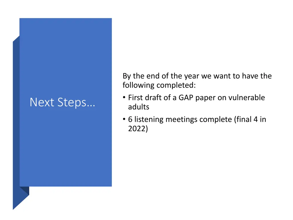 by the end of the year we want to have