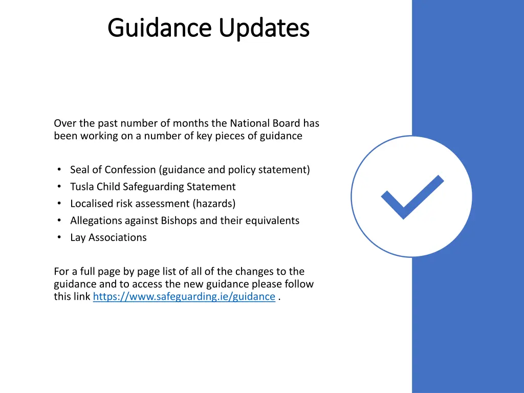 guidance updates guidance updates