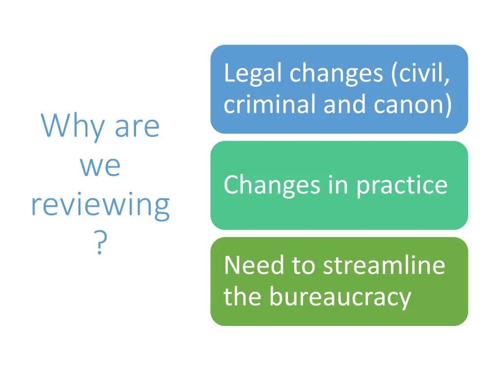 legal changes civil criminal and canon