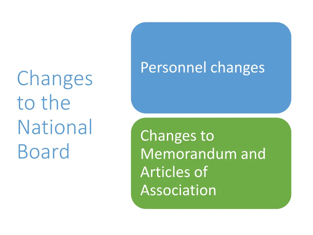 personnel changes